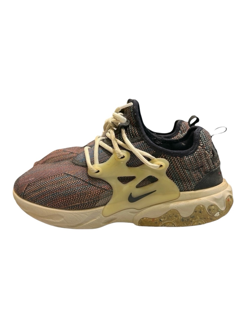 Nike React Presto Flyknit Multi-Color Black Vast Grey SZ 9-5